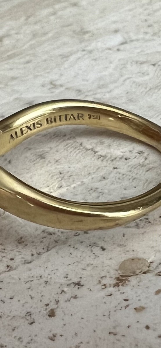 Alexis Bittar 18K Gold Clear Quartz, Sapphire Diamond Ring S Alexis Bittar 18K Gold Clear Quartz, Sapphire Diamond Ring S