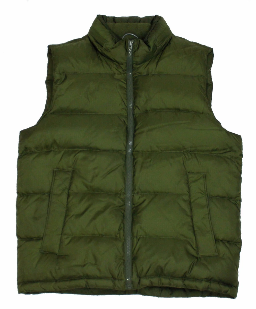 Olive green store down vest
