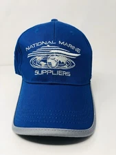 National Marine Suppliers Yachtwear Strapback Hat Cap Blue Adjustable Boats
