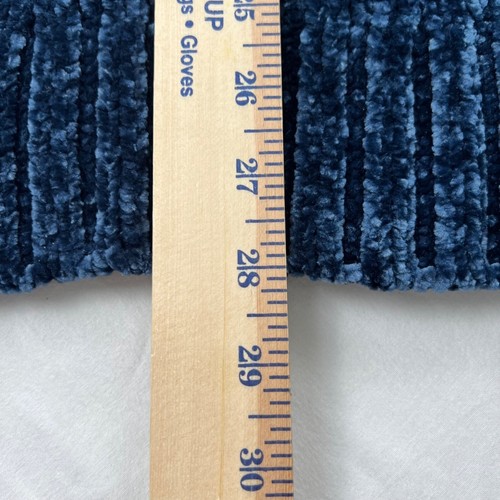 Maglione pullover donna Orvis ciniglia blu XL vestibilità rilassata polsini e orlo a costine - Foto 9 di 9