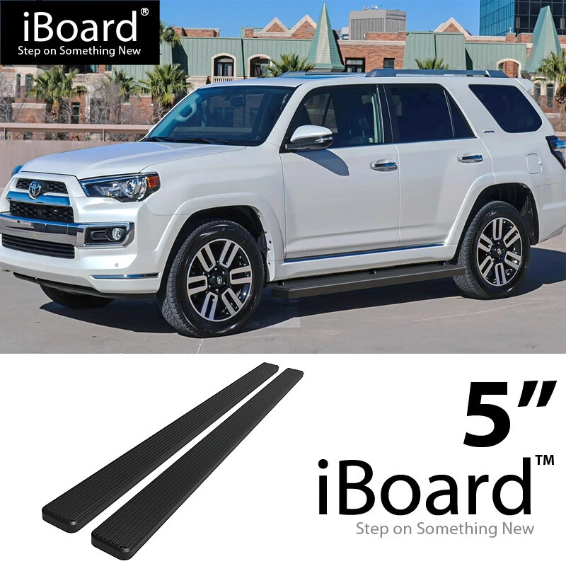 APS Running Board Side Step 5in Steel Black Fit Toyota 4Runner