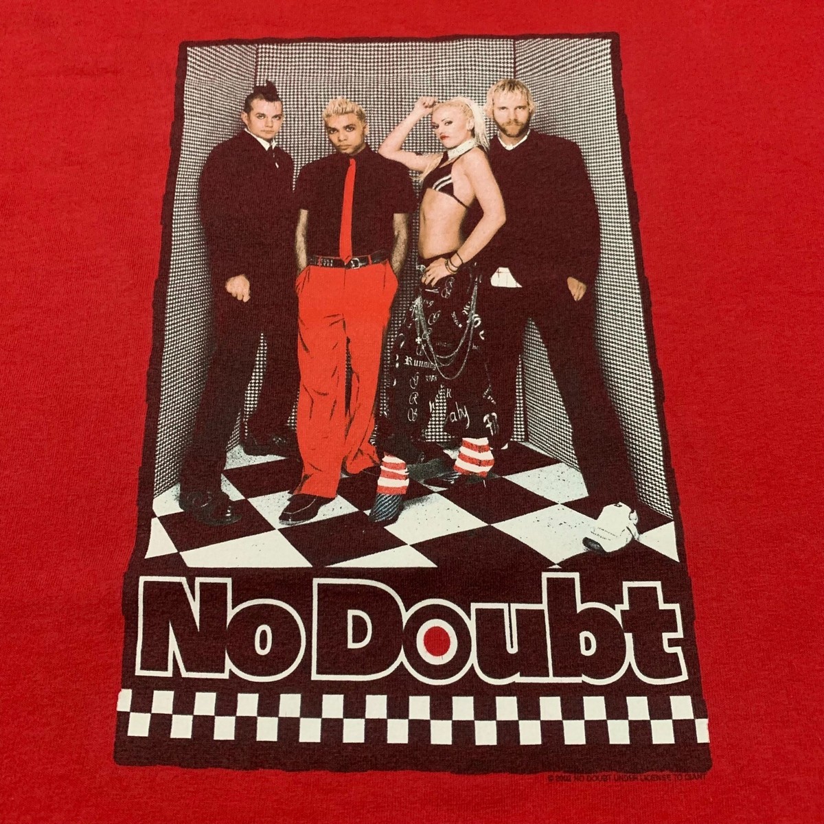 No Doubt Vintage T Shirt Men Red Rock Steady Tour Band Music