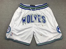 Minnesota Timberwolves Basketball Shorts Stitched Vintage Blue