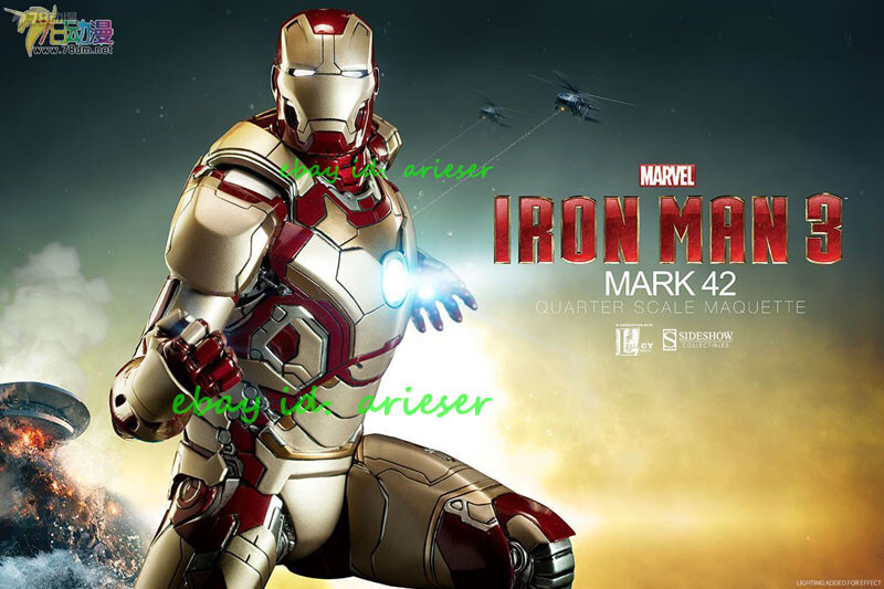 Sideshow Quarter Scale 300353 Iron Man 3 Mk42 1/4 Statue Figure In