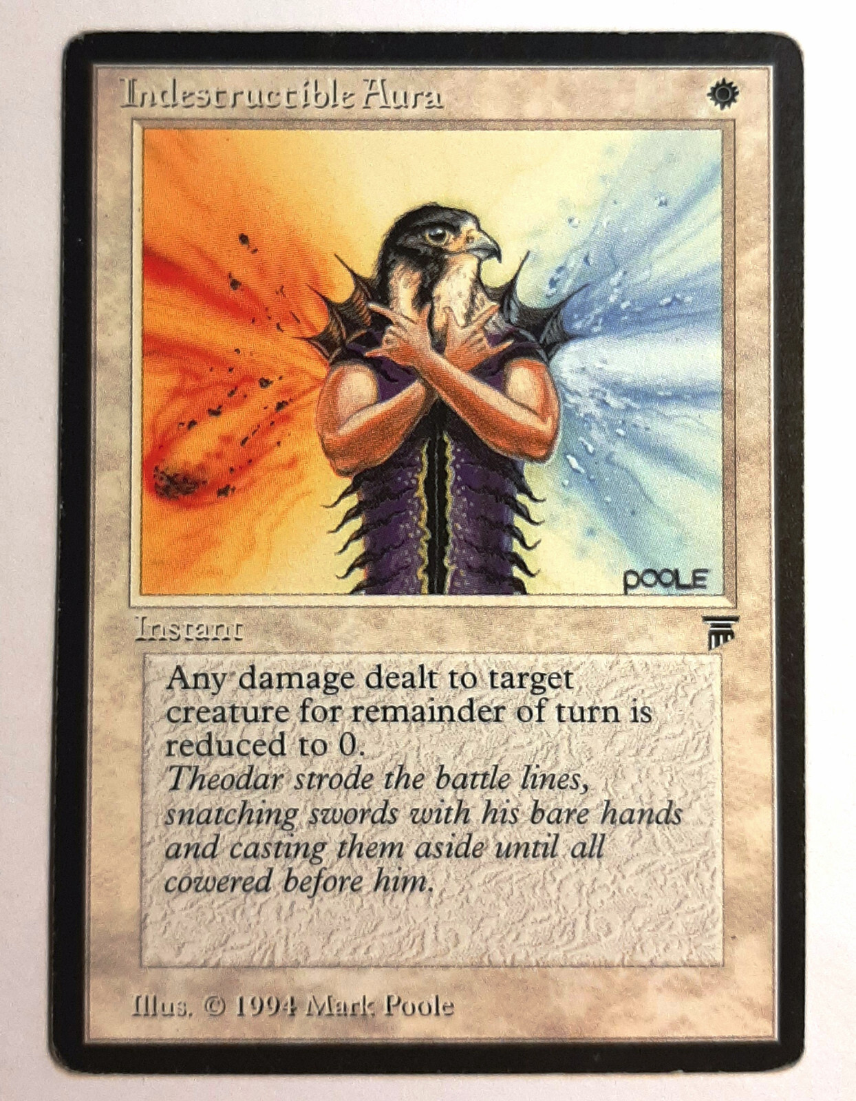 ►INDESTRUCTIBLE AURA ►LEGENDS 1994 ►EX ►WHITE ►MAGIC THE GATHERING ►MTG