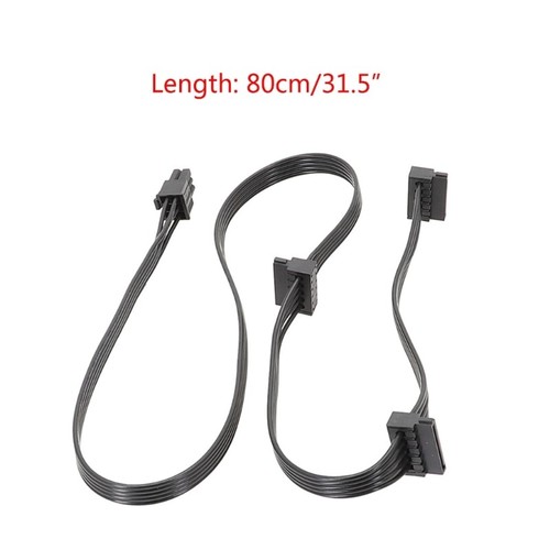 6Pin to SATAX3 Power Cable for Corsair RM RMX Models Modulars Replacements - Picture 7 of 7
