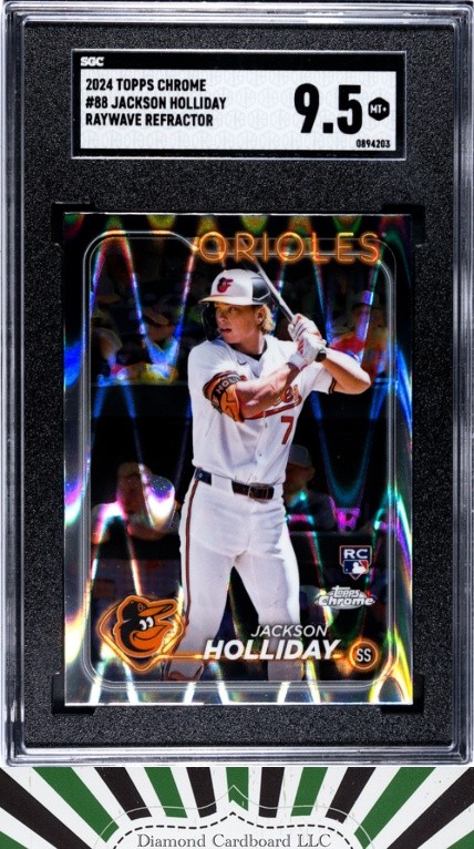 2024 Topps Chrome #88 Jackson Holliday SGC 9.5 Raywave Refractor