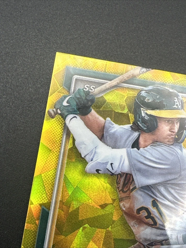 Jacob Wilson 2024 Bowman Sapphire Edition Chrome Prospects Yellow /75 #BCP-3 - Image 4 of 4
