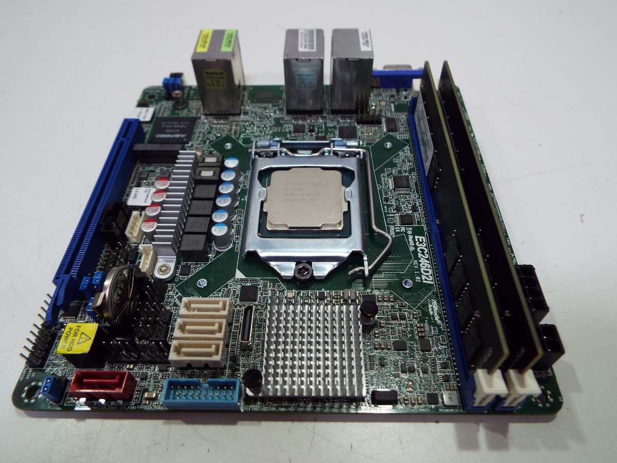 ASRoCK Rack LGA1151 8/9世代 ITX E3C246D2I ASRock Rack E3C246D2I Mini-itx Server Motherboard LGA 1151 Intel
