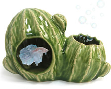 Aquarium Decor Cave Betta Fish Tank Accessories Ornaments Cactus House Hideout f