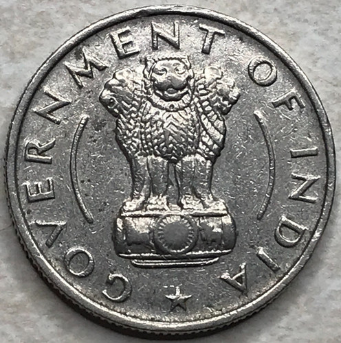 1956 C India 1/2 Rupee Republic Foreign World Coin F324
