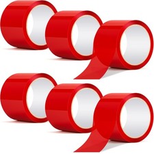 Juexica 6 Rolls Construction Seaming Tape Red 3 x 55 Yards Sheathing Tape