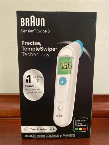 Braun Sensian Swipe 5 Digital Thermometer 1 Pack New