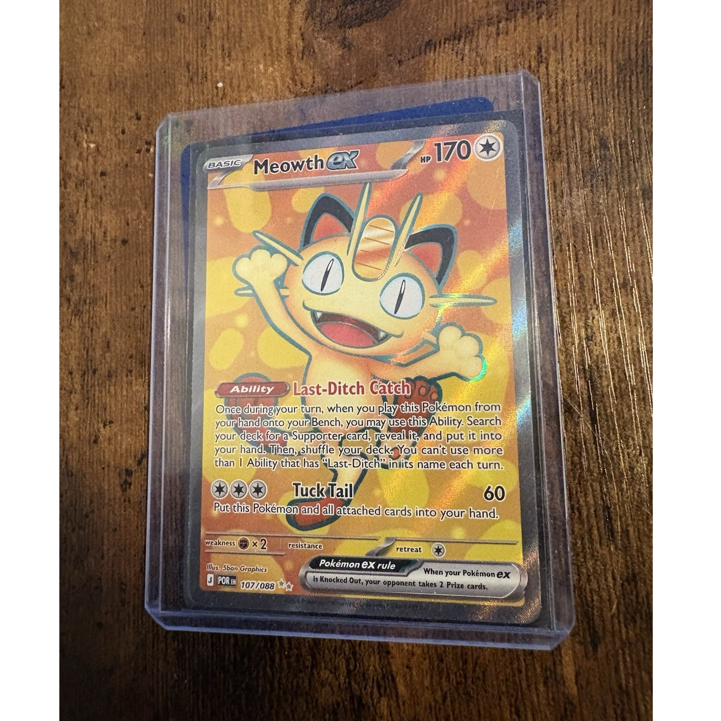 Meowth EX 107/088 Perfect Order Full Art Ultra Rare Holo Pokémon TCG Card