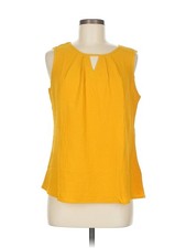 Blooming Jelly Women Yellow Sleeveless Blouse M