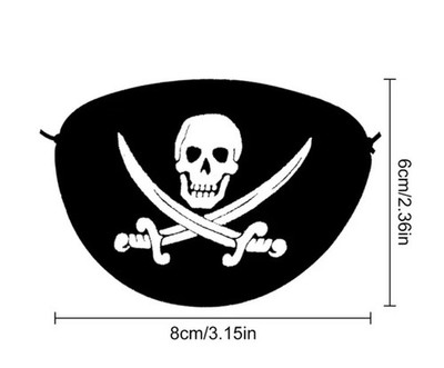 Piraten Augenklappe, Kostüm, ideal für Kinder oder Erwachsene, Stoff, UK-Verkäufer