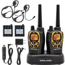 GMRS Two-Way Radio 50-Channel, Long Range, 142 Privacy Codes, SOS, NOAA, Rech...