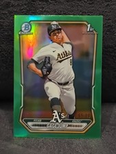 2026 Bowman Chrome Gage Jump True Green Refractor 65/99 #BCP-15 Athletics