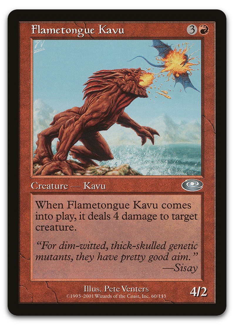 Flametongue Kavu #60 (LP) Planeshift PLS Magic MTG