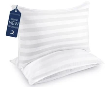 Bed Pillows Queen Size: Hotel Quality Set of 2 - Down Alternative Microfiber ...