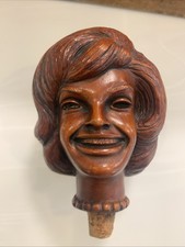 *VERY RARE* Jackie Onassis Kennedy Bottle Stopper with Cork Base Collectible