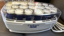 Vintage Curlcare By Conair Hot Rollers Blue Velvet 90  s Grandma Curls Clean