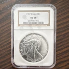 U.S. Mint American Eagle 1987 Silver $1 1 oz .999 NGC MS 69 Business Strike