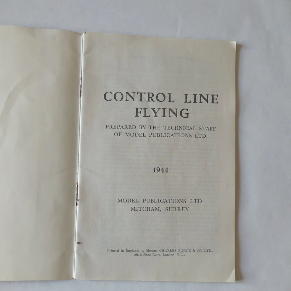 Control Line Flying 1944 Booklet by Model Publications Ltd. - Image 3 of 4