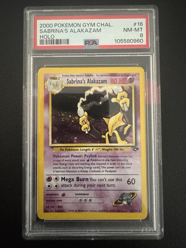 Sabrina's Alakazam (Unlimited) graded PSA 8 for sale on eBay