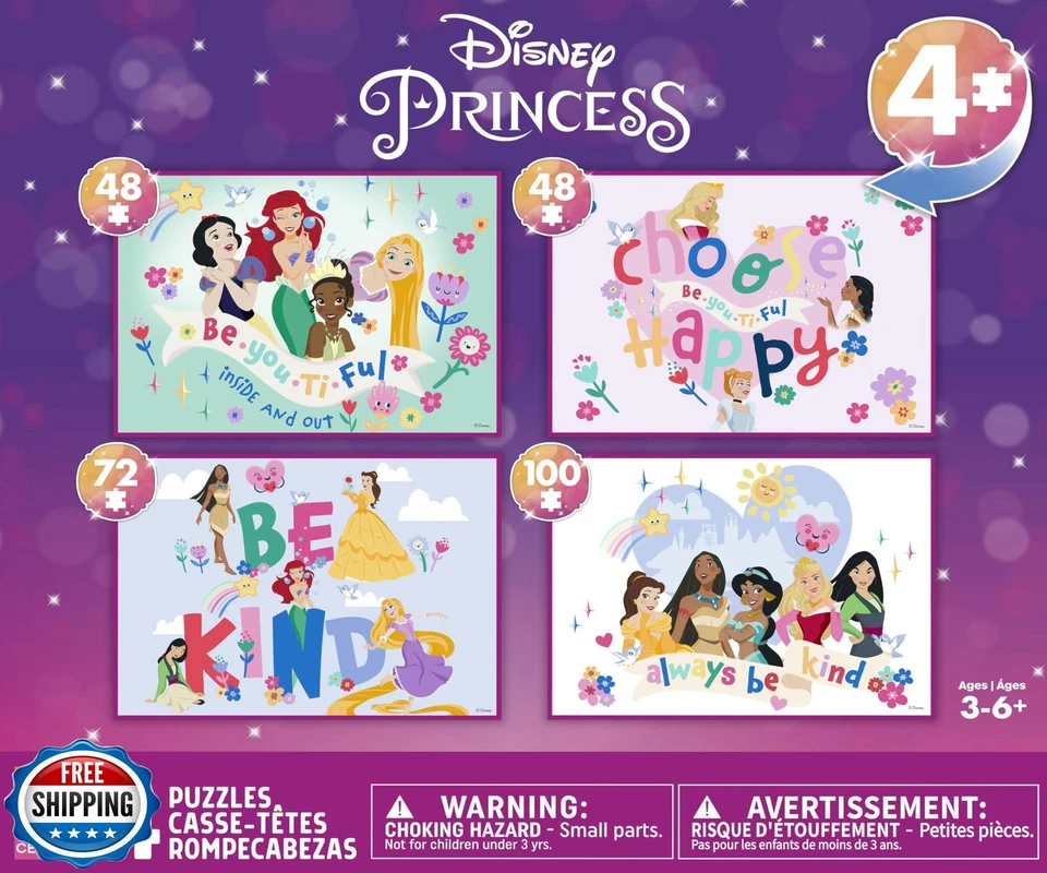 Buffalo Games - Multipack Infantil 4 X 1 - Disney Princess Kids Licenciado Multipac - Imagem 2 de 4