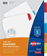 Avery Insertable Tab Index Dividers (AVE11220)
