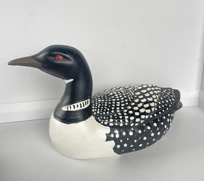 Common Loon Duck Figurine Northwoods Lake Cabin Decor Hand Painted 12 