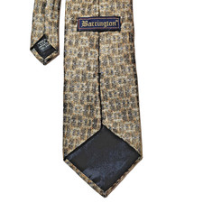 Barrington Men's Tie 100 Imported Silk USA Brown Green Blue Accents READ