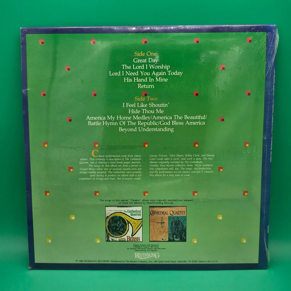 THE CATHEDRAL QUARTET - CLASSICS VOLUME TWO (VINYL LP) 1986 Brand New RIVERSONG Foto 2 de 3