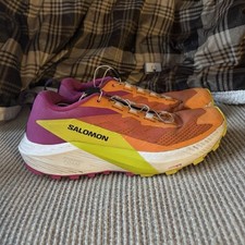 Salomon Sense Ride 5 Orange Purple Yellow Mesh Upper Rubber Sole Toggle Low Top