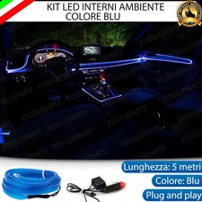 KIT LED INTERNI LUCE AMBIENTE FIBRA OTTICA BLU 5 METRI PER NISSAN MICRA II