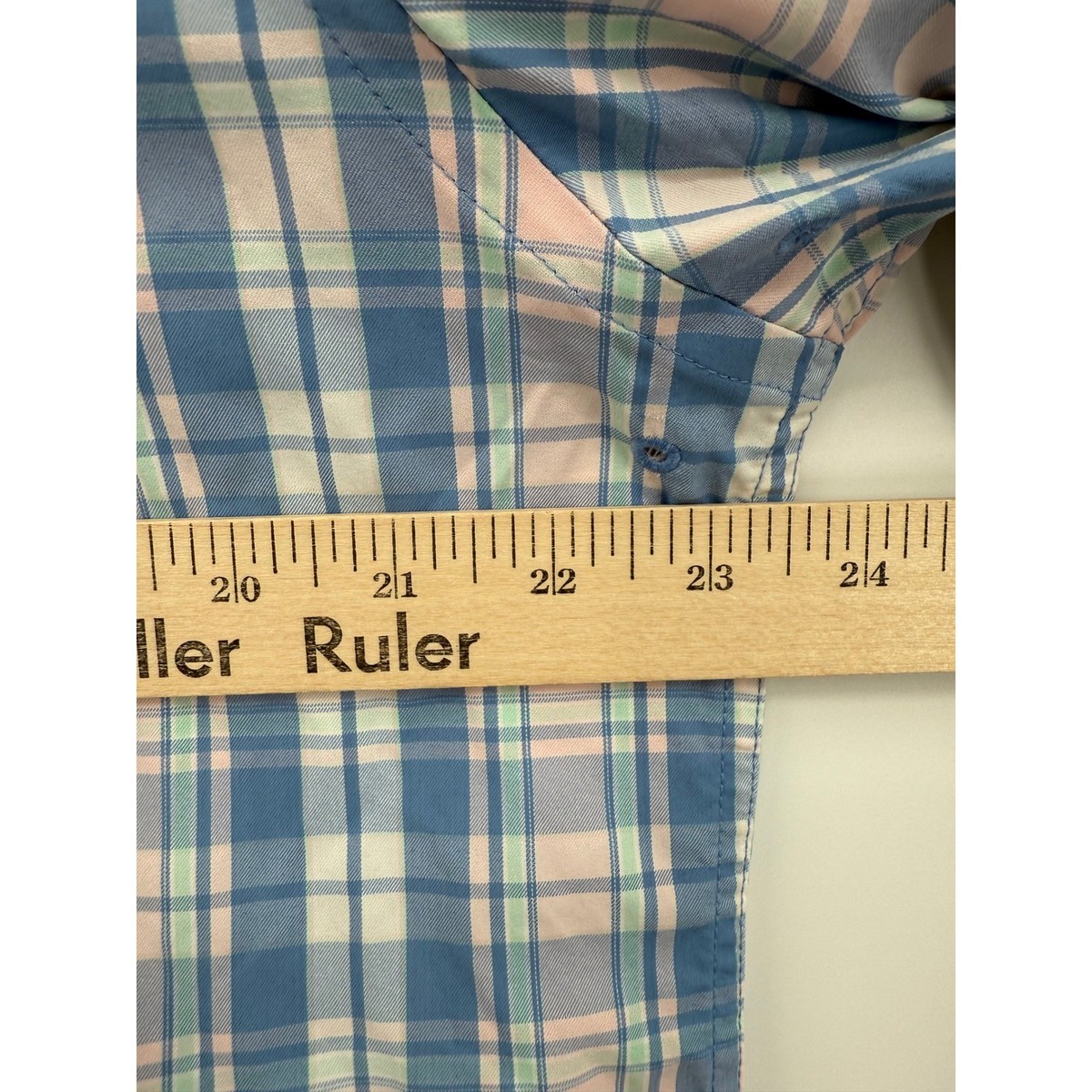 Southern Tide Shirt Mens Large Pink Blue Plaid Intercoastal Performance Stretch View 6