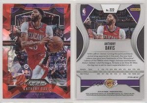 2019-20 Panini Prizm Red Ice Prizm Anthony Davis #222