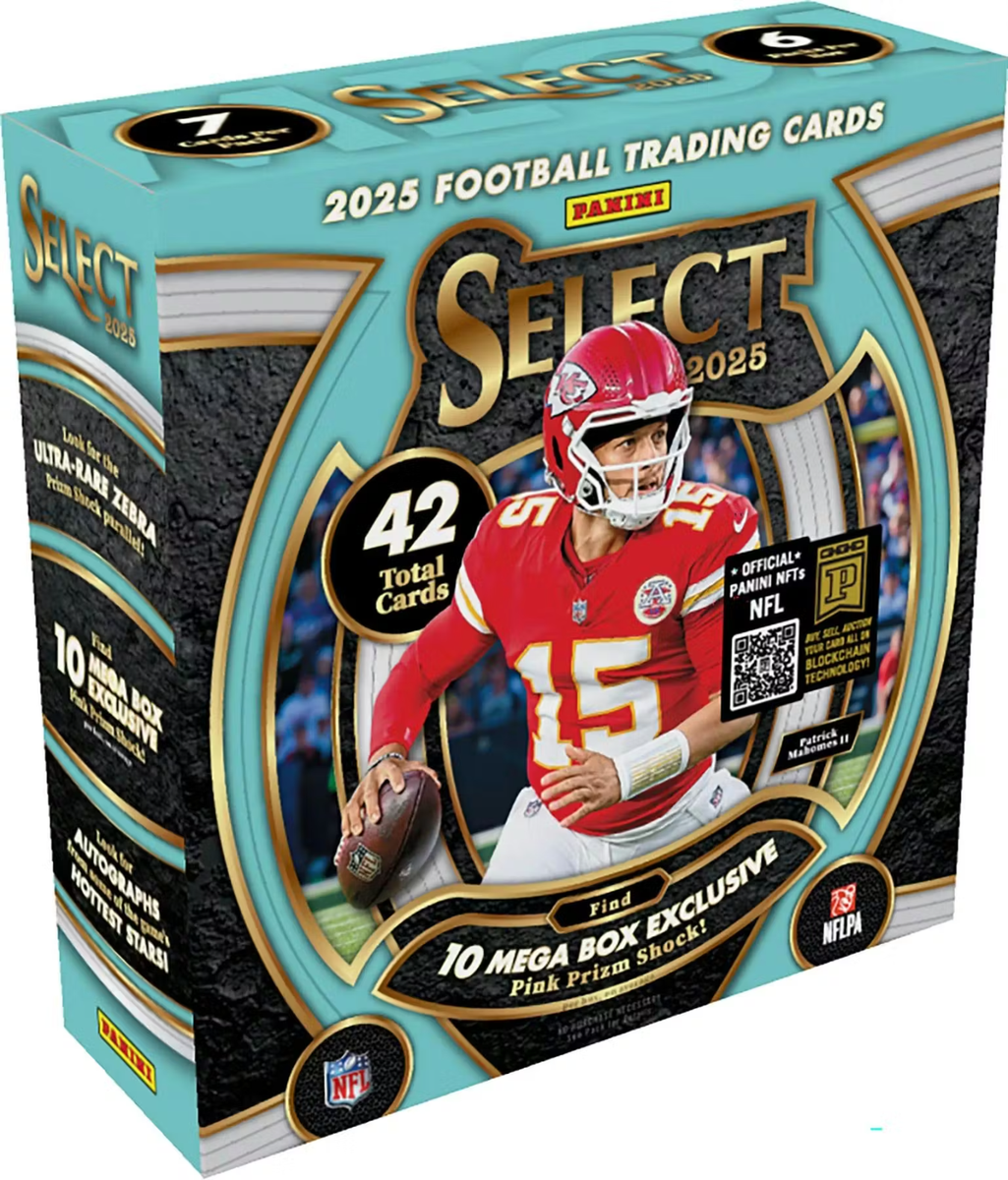 2025 Panini Select Football Factory Sealed MEGA Box Pink Prizm