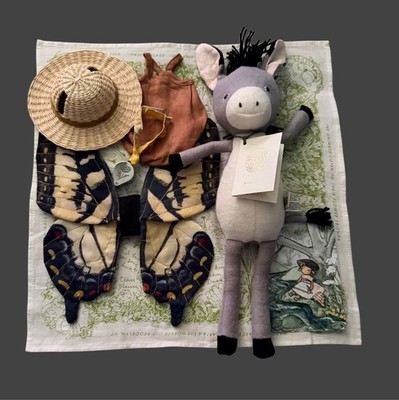 Hazel Village MARIGOLD Donkey + BUTTERFLY SCRUTINY NECKLACE + Butterfly Wings LE