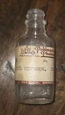 BOUTEILLE DE MÉDECINE Pohlmans Pharmacie Barrington Illinois huile cannelle 