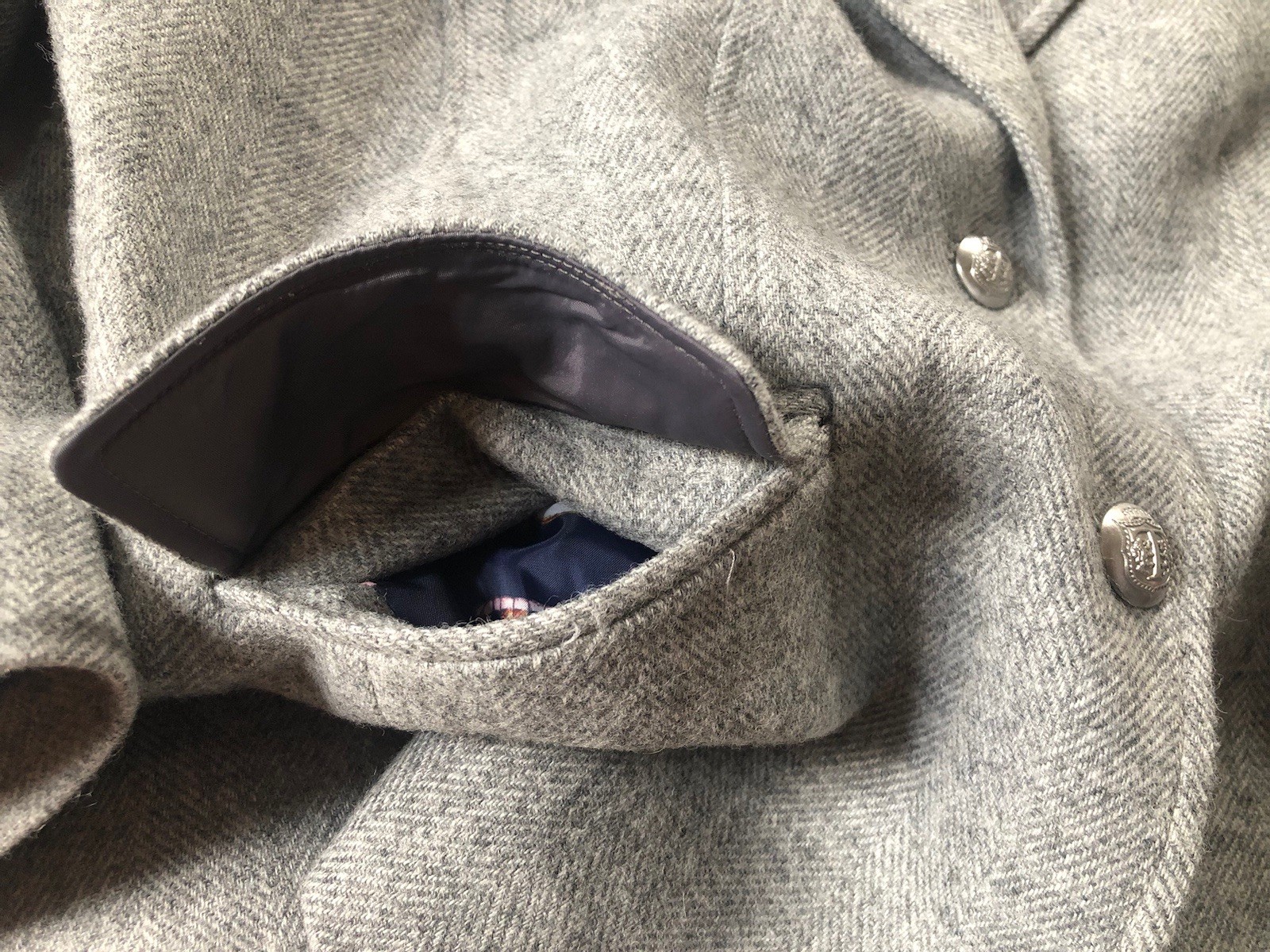 Talbots 16W Aberdeen Light Gray 2-Button Wool Ble… - image 9