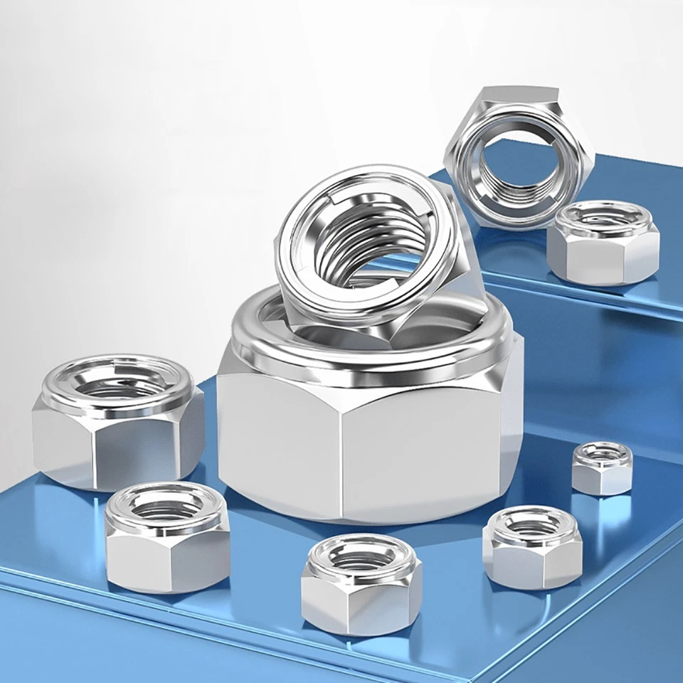 Sicherungsmutter Edelstahl A2 V2A Selbstsichernde Muttern M3 M4 M5 M6 M8 bis M20 - Bild 2 von 4