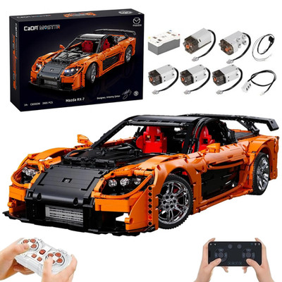 CaDA C61502W Mazda RX7 1:8 Technic 3305 Teile Klemmbausteine NEU OVP RC Dynamic