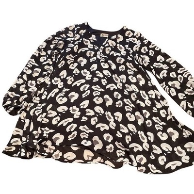 Show Me Your Mumu Animal Print Blouse Size Small 3/4 Sleeve Made USA Career Top