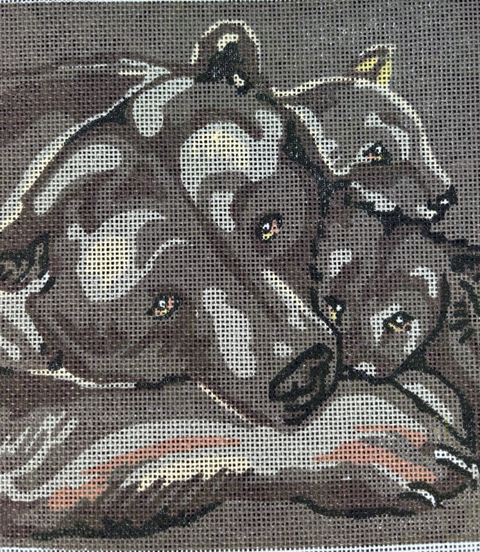 "Long Winter's Nap" Printed Needlepoint Canvas