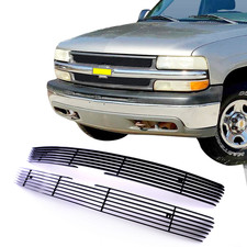 Fits 1999-2002 Chevy Silverado 15002500 Aluminum Black Billet Grille Insert