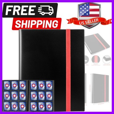 Card Binder, 9 Pockets Trading Card Album Folder, 360 Side Loading Pocket Bin...
