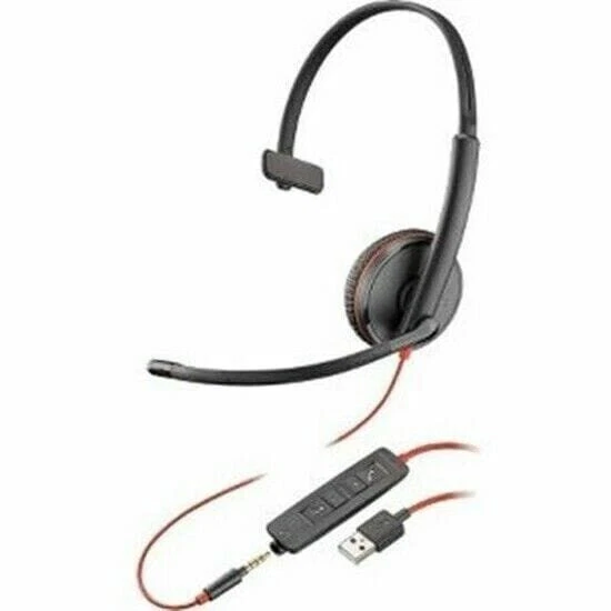 Plantronics Blackwire 3210 Black On The Ear Headsets USB-A 209744101 209744-101 - Image 2 of 4