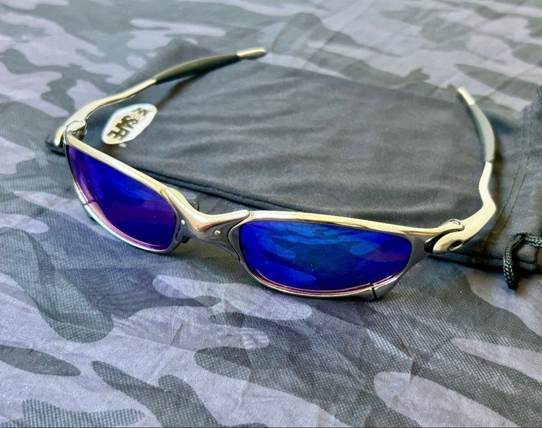 Oakley Juliet X-Metal Polished Blue Polarized Sunglas… - Gem
